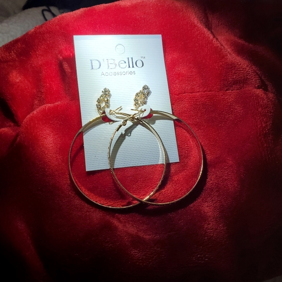 Jewelry Set 2-Pair D'Bello Earring Studs & Hoops - Picture 6 of 6